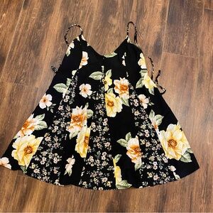 Floral mini swing dress